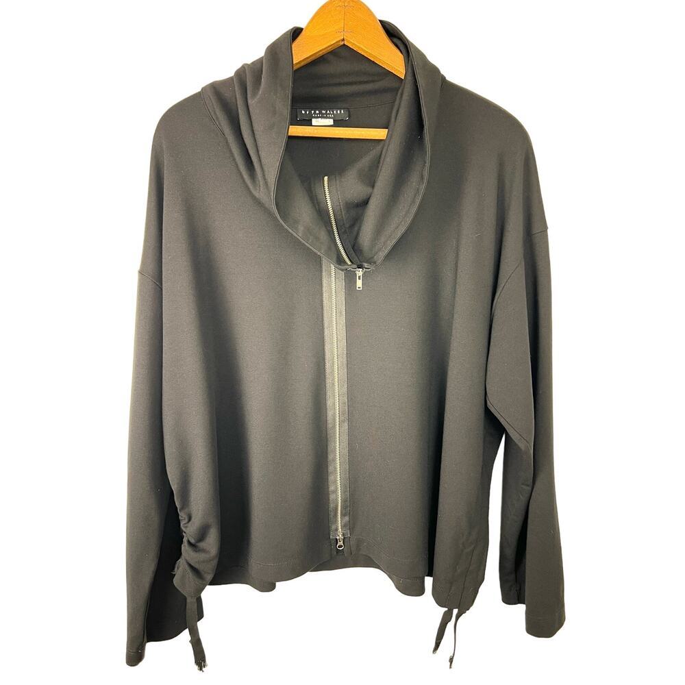 Bryn Walker Sweater Womens XS Cowl Neck Zip Up Laganlook Athleisure